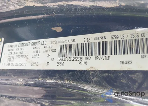 2012 Jeep Wrangler Unlimited Rubicon из США, поврежденный, VIN 1C4BJWFG0CL202238